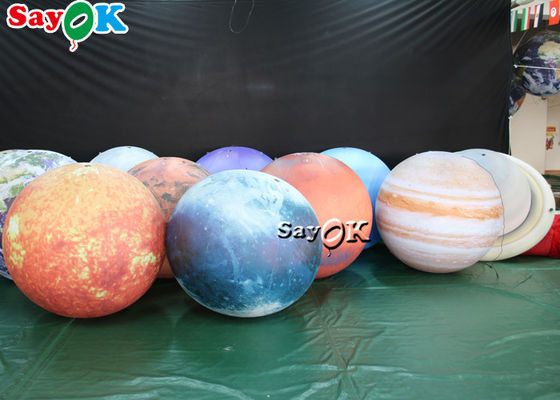 LED 거대한 매달리는 부풀게할 수 있는 조명 장식 8 지구들 PVC 물질