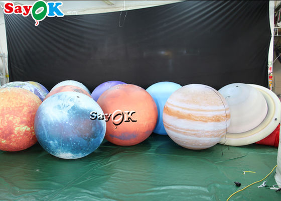 LED 거대한 매달리는 부풀게할 수 있는 조명 장식 8 지구들 PVC 물질