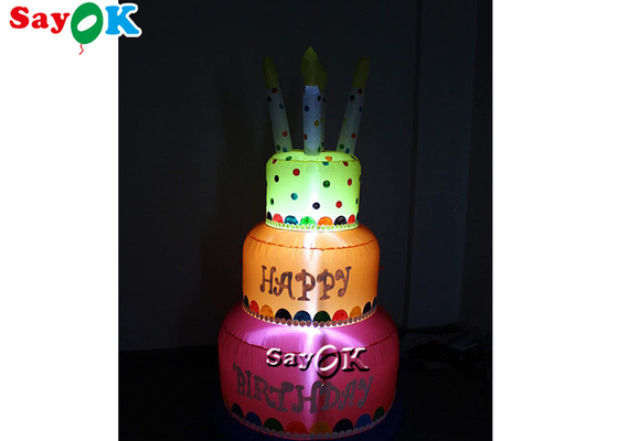 방수 시트는 생일 축하 케이크 야드 장식 부풀게할 수 있는 광고 케이크를 폭파합니다