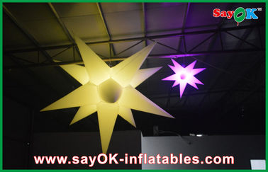 실내 당 훈장 LED 빛을 가진 팽창식 지도된 별 광고 별 풍선