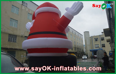 옥스포드 피복을 가진 팽창식 휴일 훈장 8m 고도 빨간 큰 크리스마스 산타클로스