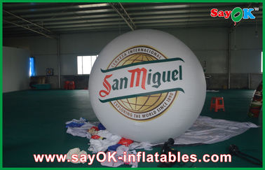 백색 2M 팽창식 풍선 헬륨 소형 연식 비행선 풍선 0.18mm PVC 광고