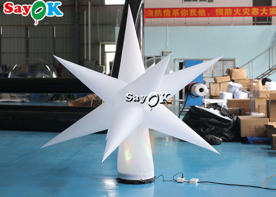 정당 장식을 위한 0.25 밀리미터 PVC 매달리 부풀게할 수 있는 LED 스타
