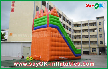 부풀이 가능한 미끄러운 슬라이드 안전성 PVC 텐포일인 부풀이 가능한 펀서 슬라이드 노란색 / 녹색 색상 놀이용