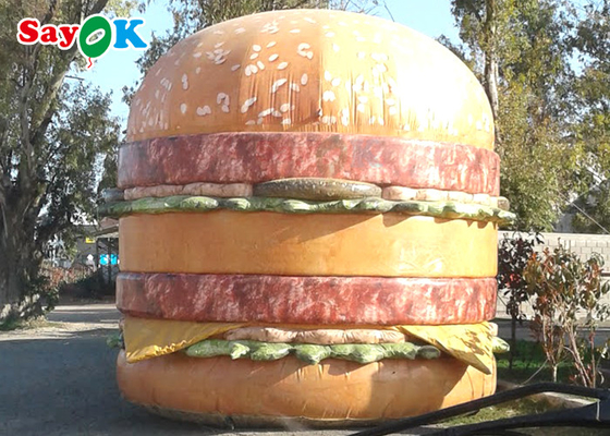 UV 저항하는 10ft 부풀게할 수 있는 햄버거 모델 저장 장식