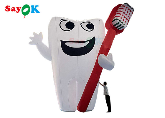 흰색 6m 붓기 만화 캐릭터 거대 치아 홍보 제품 붓기 모델