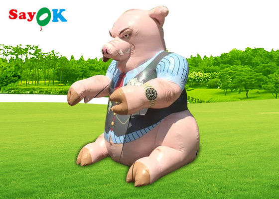 EN71 팽창성 만화 캐릭터 돼지 모델 광고 야외 장식 폭발 만화 캐릭터