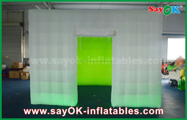 녹색 바탕과 부풀게할 수 있는 포토 스튜디오 거대한 3.5 Ｘ 3.5 Ｘ 2.5m 큐브 부풀게할 수 있는 사진 부스