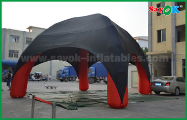 옥스퍼드 직물 방화제와 팽창식 텐트 돔 빨강 / 블랙 스파이더 부풀게할 수 있는 돔 텐트 4 다리