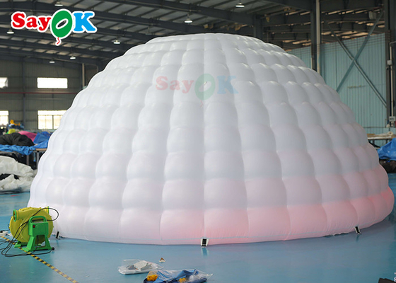 디스코 파티 사건을 위한 순수한 백색 LED 팽창식 이글루 천막 둥근 돔