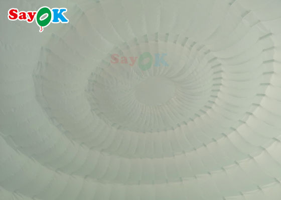 야외 펌플 텐트 6x5x3.2m 순수 흰색 펌플 돔 텐트 LED 조명