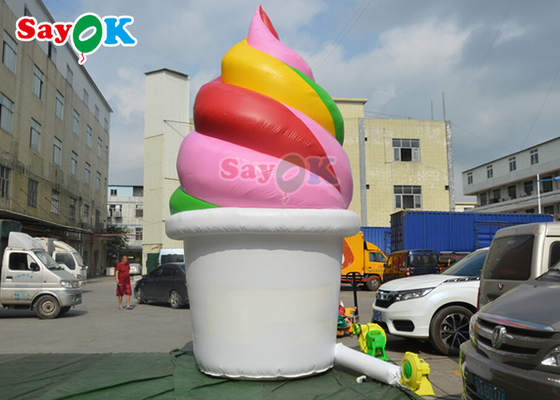 축제 옥외 광고의 주문 제작된 5m  부풀게할 수 있는 아이스크림 모델