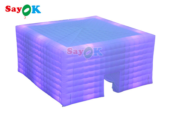 자동 팽창 잔디 텐트 10x10x5m 팽창 LED 파티 텐트 팽창 공기 텐트