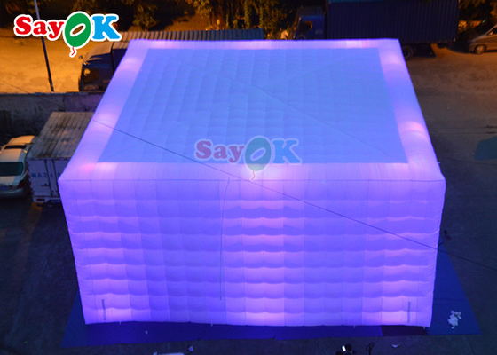 자동 팽창 잔디 텐트 10x10x5m 팽창 LED 파티 텐트 팽창 공기 텐트