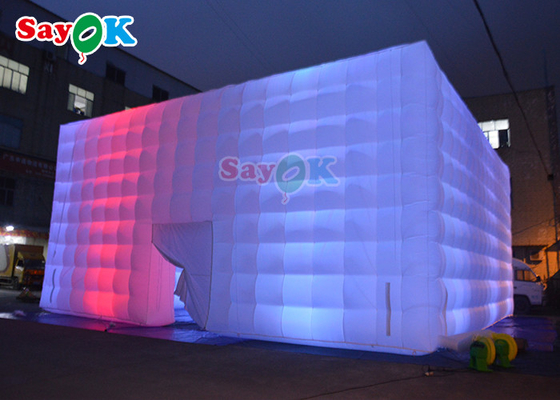 자동 팽창 잔디 텐트 10x10x5m 팽창 LED 파티 텐트 팽창 공기 텐트