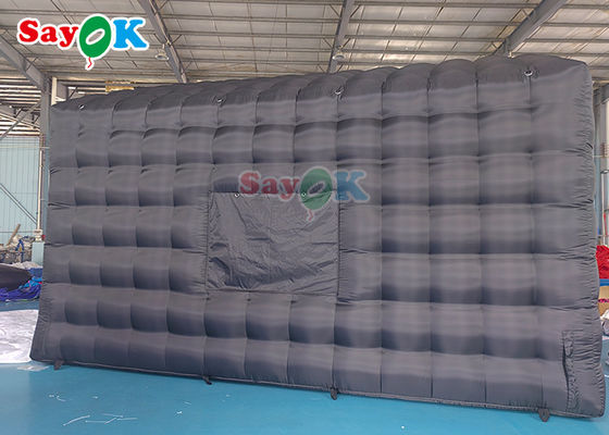 연기 기계와 모바일 나이트 클럽 텐트 부풀게할 수 있는 큐브 파티 텐트 부풀게할 수 있는 나이트클럽을 밝히는 검은 주도하는 디스코