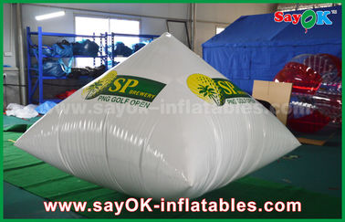 백색 0.6mm PVC Inflatables를 광고하는 팽창식 피라미드 로고 인쇄