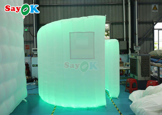 파티 웨딩 장식 돔 360 사진 부스 배경 벽 LED 라이트 붓기 구부러진 벽