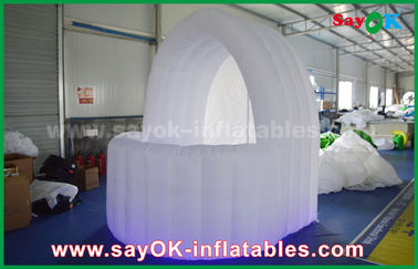 LED 라이트와 바 팽창식 텐트 하얀 3m DIA 부풀게할 수 있는 공기 텐트 옥스퍼드 직물 술집 바 텐트