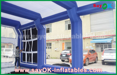 0.5mm PVC 주문 팽창식 제품 백색 파란 팽창식 살포 부스 집 천막