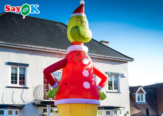 30ft Grinch 풍기는 만화 캐릭터 녹색 괴물 크리스마스 모자 가정용 풍기는 서있는 장식