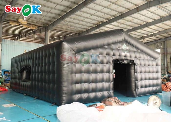 PVC 부풀이 큐브 파티 텐트 상업적 블랙 디스코 라이트 모바일 나이트 클럽 텐트