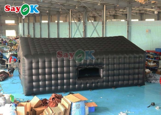 PVC 부풀이 큐브 파티 텐트 상업적 블랙 디스코 라이트 모바일 나이트 클럽 텐트