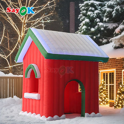 휴대용 옥스퍼드 천 LED 조명 펌플 크리스마스 하우스 산타 텐트