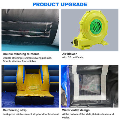 무료 3D 디자인 0.55mm PVC 텐포린 크리스마스 붓기용 튀는 성 핑거브레이드 튀는 집