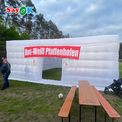 8m 큰 큐브 공기 텐트 LED 80 사람 파티 이벤트 공기 불기를 가진 팽창 텐트