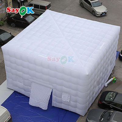 8m 큰 큐브 공기 텐트 LED 80 사람 파티 이벤트 공기 불기를 가진 팽창 텐트