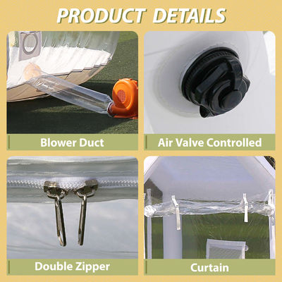 Sayok 골든 버블 하우스 파티 결혼식용 휴대용 투명한 붓기 버블 하우스 텐트