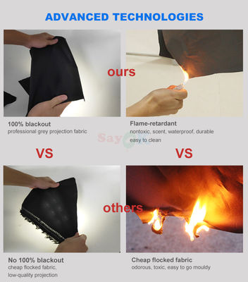 무료 3D 디자인과 맞춤형 프린팅을 가진 100% 블랙아웃 불 retardant inflatable Planetarium Dome
