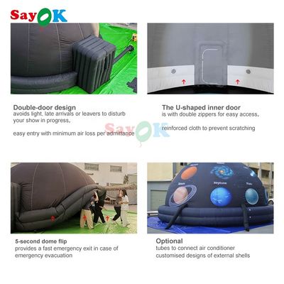 Professional Projection Fabric Inflatable Planetarium Dome with Durable Oxford Fabric and Customizable Size