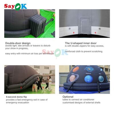 Commercial Outdoor Portable Planetarium Inflatable Dome Tent 3d Inflated Dome Astronomical Dome Galaxy Tent