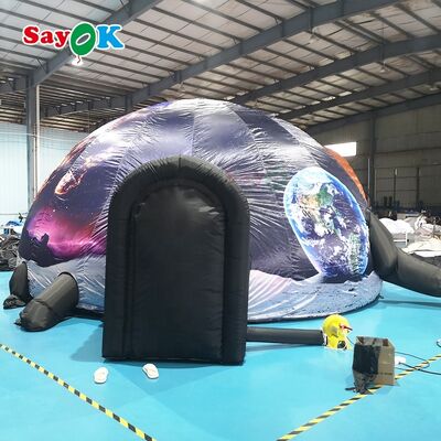 Sayok Inflatable Planetarium Dome with Wheel Chair Entrance Mobile Projection Tent for School Outdoor