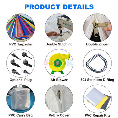 Sayok ODM OEM 방염 PVC 타포린 대형 파빌리온 행사용 팽창식 텐트 100 200명