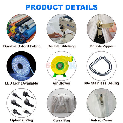 Sayok Customized Oxford Fabric 10 X 10 Meters Inflatable Led Tent for Outdoor Party Event