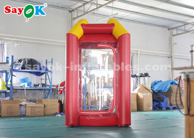 빨간 주문 팽창식 제품/PVC 방수포 입방체 2개의 공기 송풍기를 가진 팽창식 돈 부스