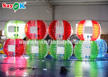 팽창식 한 벌 게임 1.5m 0.8mm PVC 팽창식 거품 축구 투명한/빨강/녹색