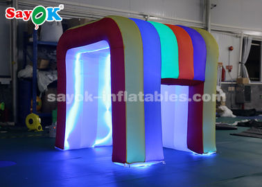 부풀게할 수 있는 파티 텐트 무지개 빛깔은 아동들 SGS ROHS를 위한 가벼운 작은 격분 사진 부스를 이끌었습니다