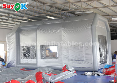 캄파 공기 텐트 포터블 8.5*4.5*4 미터는 페인트 부쓰 옥스퍼드 직물 + 투명한 PVC 물질을 폭파합니다