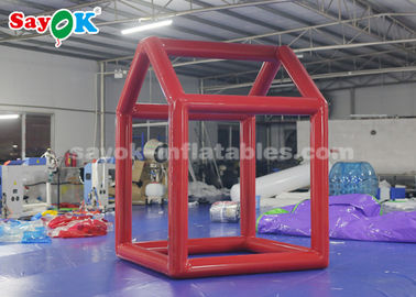 빨간 주문 팽창식 제품, 0.6mm PVC 방수포 입방체 광고를 위한 팽창식 사진 부스 구조