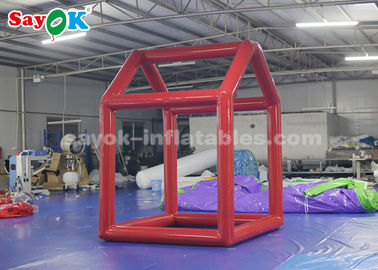 빨간 주문 팽창식 제품, 0.6mm PVC 방수포 입방체 광고를 위한 팽창식 사진 부스 구조