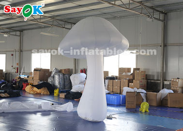 테마 파크 훈장을 위한 공기 송풍기를 가진 3 미터 백색 팽창식 버섯