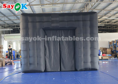 무역 전시회를 위한  가장 좋은 팽창식 텐트 흑색 컬러 부풀게할 수 있는 큐브 텐트 210D 옥스퍼드 직물