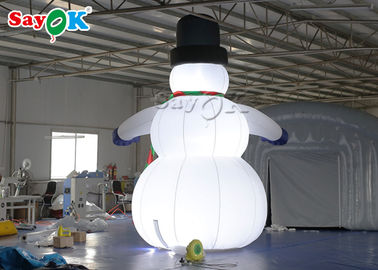 Oxfor 피복 크래커 및 Mittens 파열 크리스마스 눈사람을 착용하는 팽창식 휴일 훈장