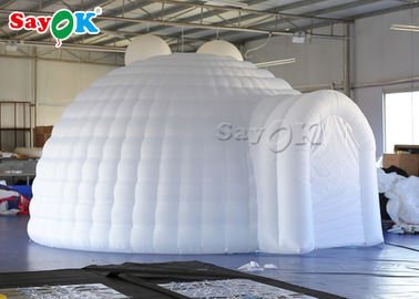 결혼식 행사를 위한 LED 라이트와 부풀게할 수 있는 5m 하얀 부풀게할 수 있는 이글루 돔 텐트를  텐트로 덮으세요