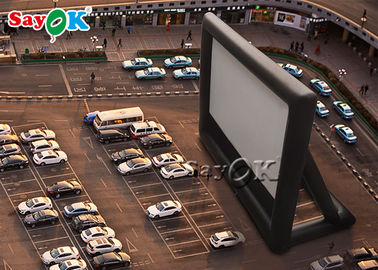 다량 Pvc 하얀 부풀게할 수 있는 영화 극장 스크린을 주차하는 부풀게할 수 있는 투사 화면