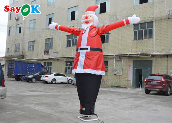 10m 팽창식 크리스마스 공기 무희를 광고하는 팽창식 엉뚱한 물결치는 관 남자 값싼 물건